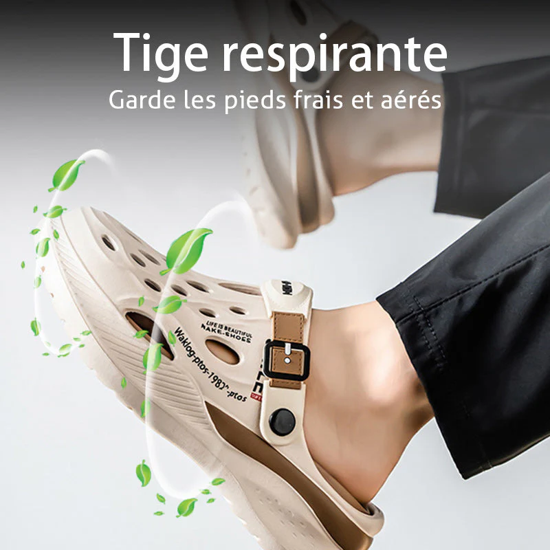 🎁 50% de réduction pour un temps limité 🚀 Sandales respirantes à semelle épaisse douce pour hommes, femmes ✨ - Image 3