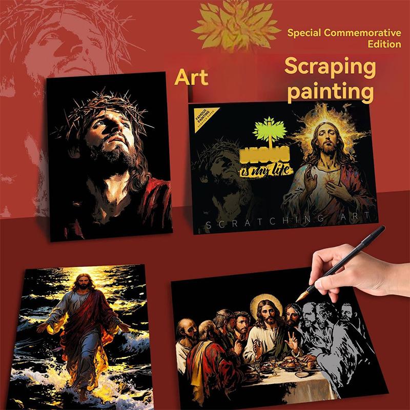 📢📢50 % de réduction!!✨Kit de peinture Scratch Art pour adultes