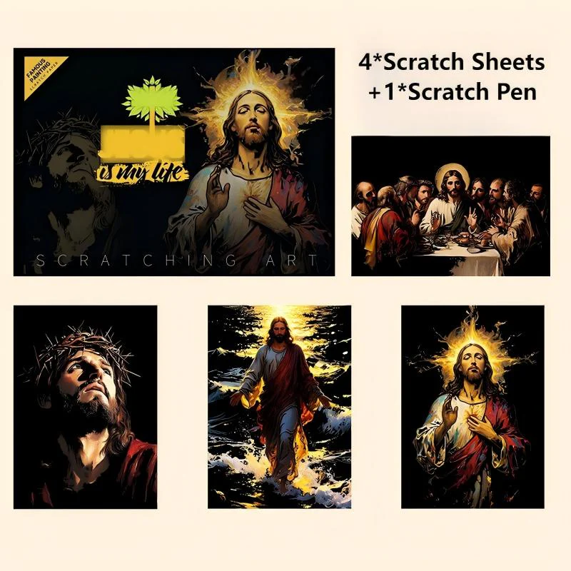📢📢50 % de réduction!!✨Kit de peinture Scratch Art pour adultes - Image 10