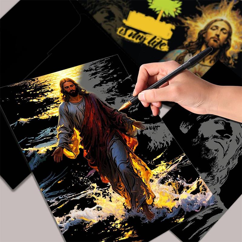 📢📢50 % de réduction!!✨Kit de peinture Scratch Art pour adultes - Image 4