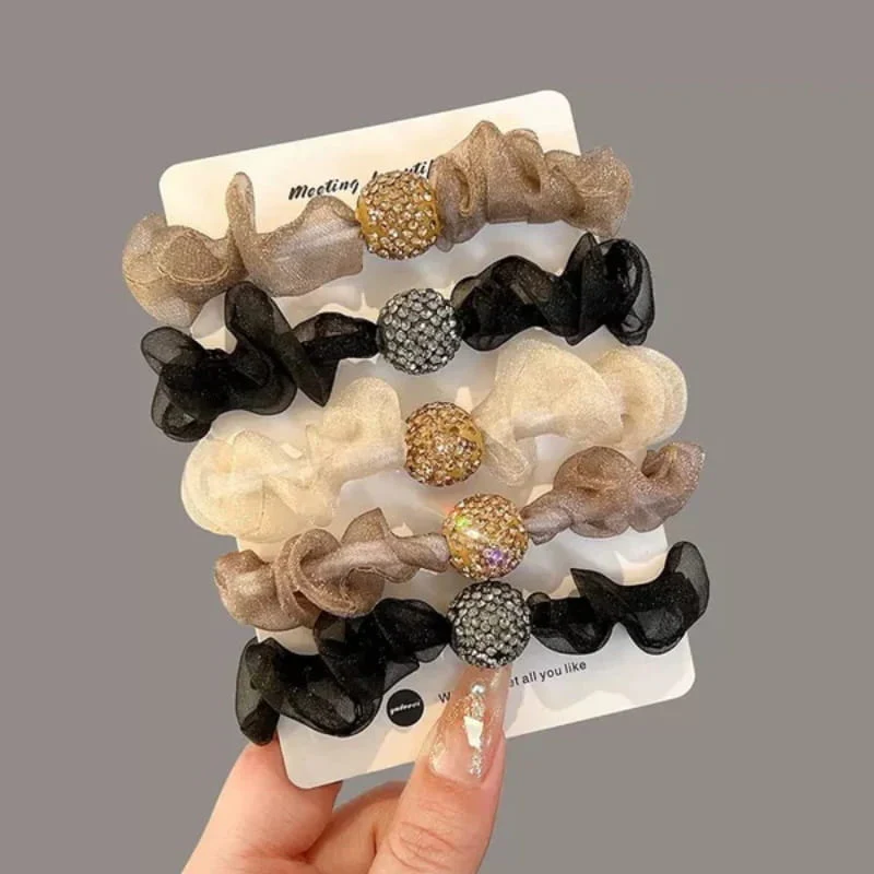 📢✨🆘Acheter 1 cheval droit obtenez un ensemble de 5 anneaux de cheveux! 🌸Serre - tête vintage en perles artificielles🫧 - Image 10