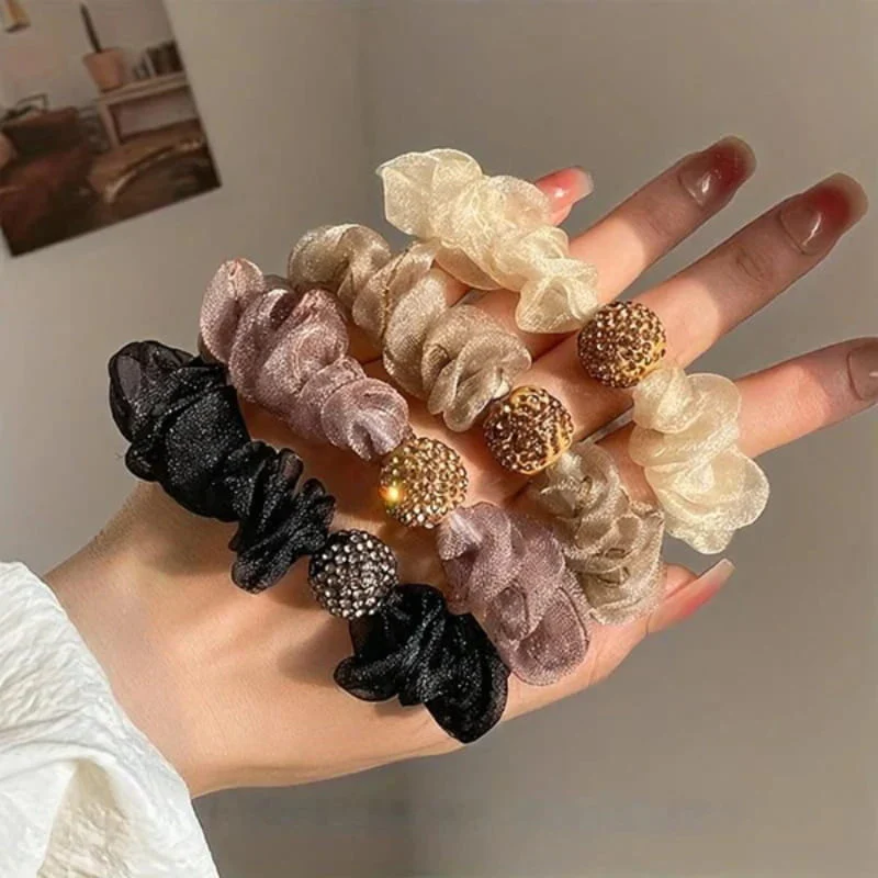 📢✨🆘Acheter 1 cheval droit obtenez un ensemble de 5 anneaux de cheveux! 🌸Serre - tête vintage en perles artificielles🫧 - Image 2