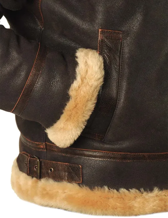 📢📢60 % de réduction !!! ✨VESTE BOMBER EN PEAU DE MOUTON - Image 11