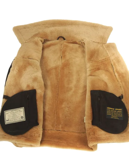 📢📢60 % de réduction !!! ✨VESTE BOMBER EN PEAU DE MOUTON - Image 14