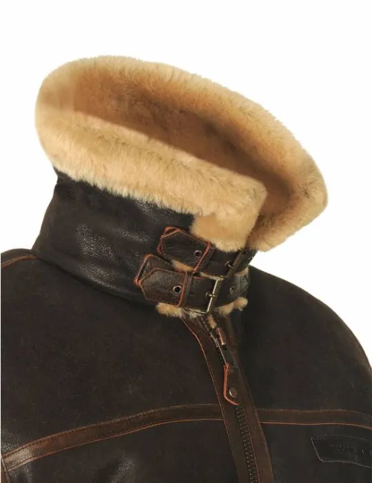 📢📢60 % de réduction !!! ✨VESTE BOMBER EN PEAU DE MOUTON - Image 7