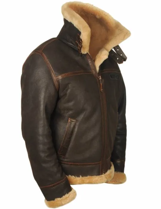 📢📢60 % de réduction !!! ✨VESTE BOMBER EN PEAU DE MOUTON - Image 8