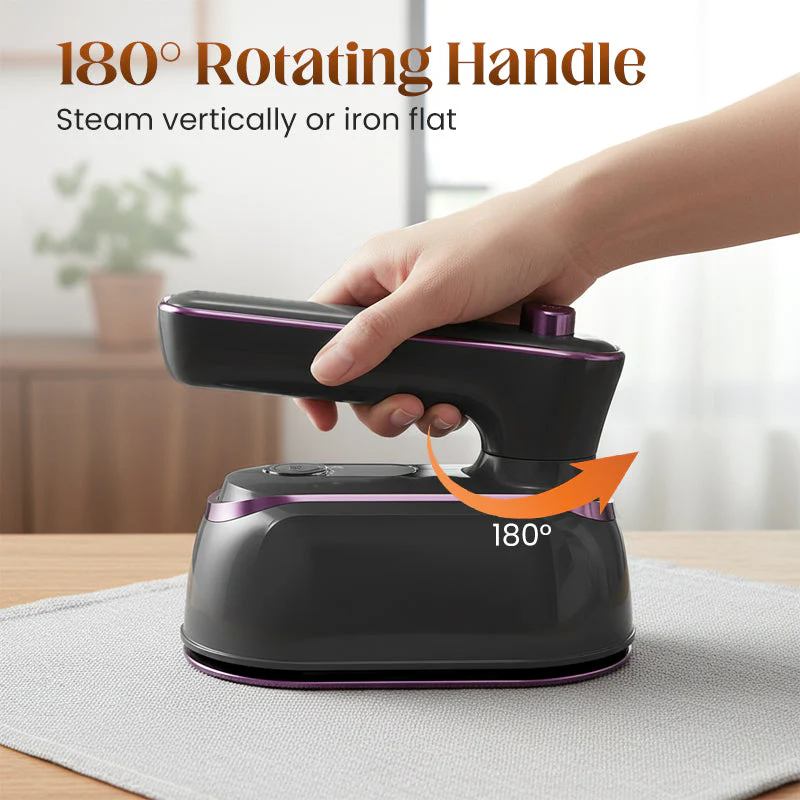 📢📢60 % de réduction !! ⏰Défroisseur vapeur à main pliable avec poignée rotative à 180° - Image 5