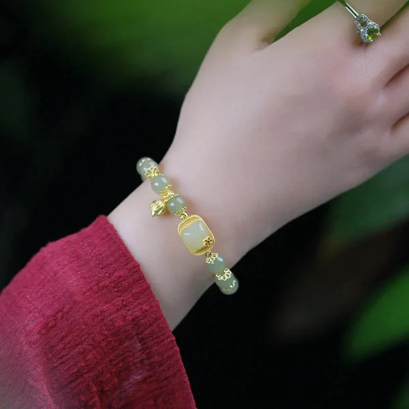 💥offre limitée dans le temps🔥Bracelet en perles de jade Hotan - Image 2