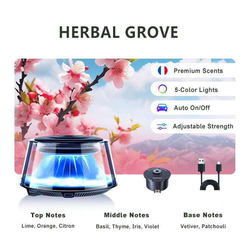 ☁️Diffuseur de voiture Cloud Mist 2025 - Marche/arrêt automatique avec batterie USB-C de 30 jours et 1 recharge = 1 an de fraîcheur - Image 8