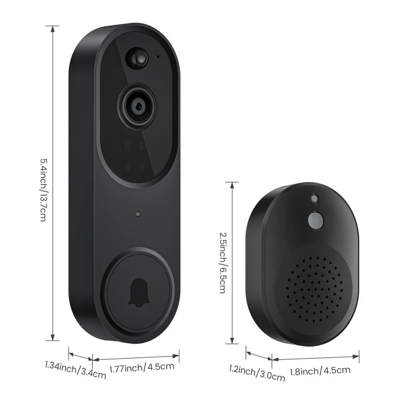 📢📢60 % DE RÉDUCTION !! ⏰Sonnette et Carillon avec Vidéo HD sans Fil pour Maison Intelligente - Image 12