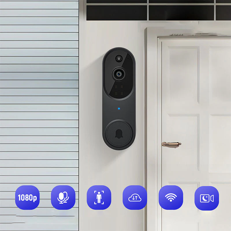 📢📢60 % DE RÉDUCTION !! ⏰Sonnette et Carillon avec Vidéo HD sans Fil pour Maison Intelligente - Image 2