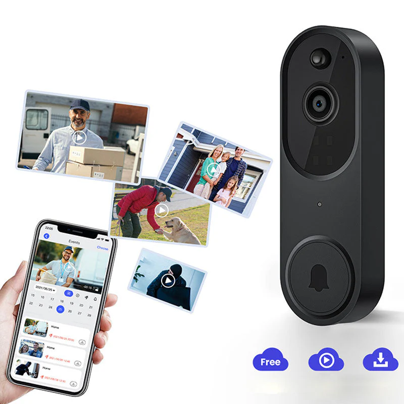 📢📢60 % DE RÉDUCTION !! ⏰Sonnette et Carillon avec Vidéo HD sans Fil pour Maison Intelligente - Image 7