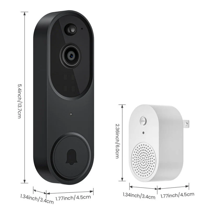 📢📢60 % DE RÉDUCTION !! ⏰Sonnette et Carillon avec Vidéo HD sans Fil pour Maison Intelligente - Image 9