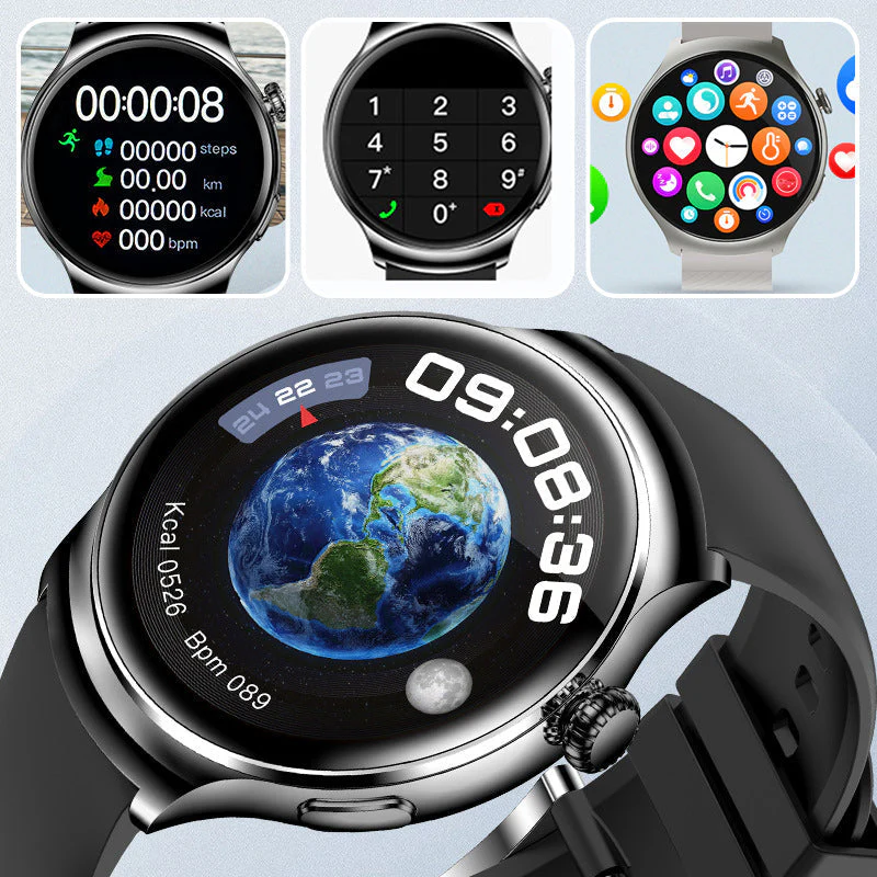 đ50% de rĂ©duction pour une durĂ©e limitĂ©eâMontre intelligente multifonctionnelle ronde pour le sport et la santĂ© - Image 3