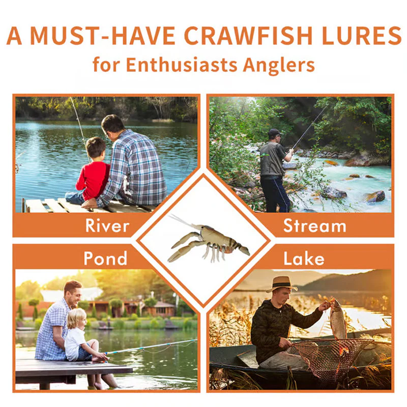 🎣🎣🔥 Leurres de crevettes molles leurres de pêche préinstallés - Image 4