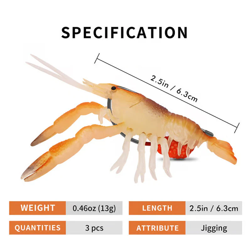 🎣🎣🔥 Leurres de crevettes molles leurres de pêche préinstallés - Image 5