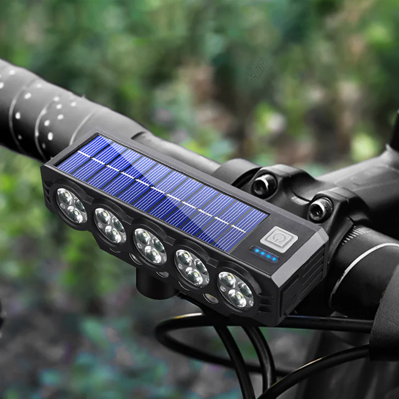 📢📢60 % de réduction !!!⏰Lampe solaire et rechargeable par USB pour vélo - Image 2
