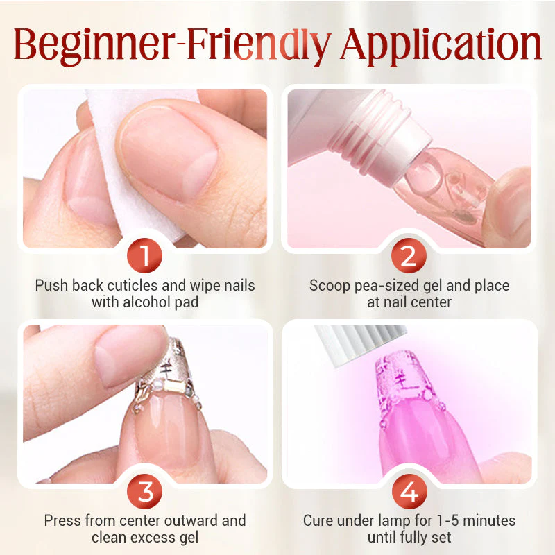 📢📢50 % de réduction !!!🎅Gel adhésif solide pour faux ongles à coller - Image 3