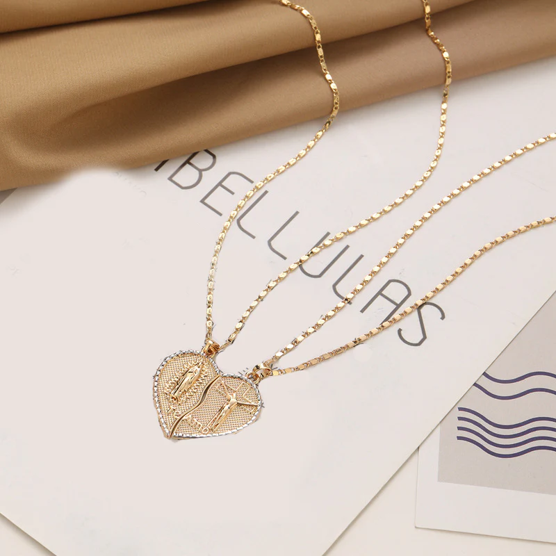 📢📢60 % de réduction !!!✨Collier dévotionnel cœur brisé pour couples - Image 3