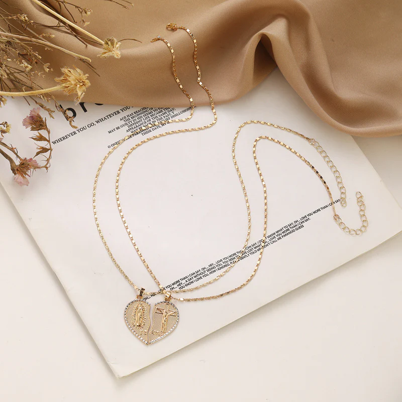 📢📢60 % de réduction !!!✨Collier dévotionnel cœur brisé pour couples - Image 4
