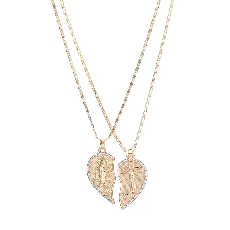 📢📢60 % de réduction !!!✨Collier dévotionnel cœur brisé pour couples - Image 6