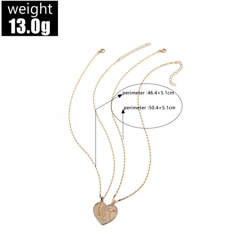 📢📢60 % de réduction !!!✨Collier dévotionnel cœur brisé pour couples - Image 7