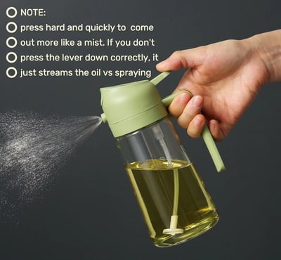 ✨💕Pulvérisateur et distributeur d'huile en verre 2 en 1/-600ml - Image 5