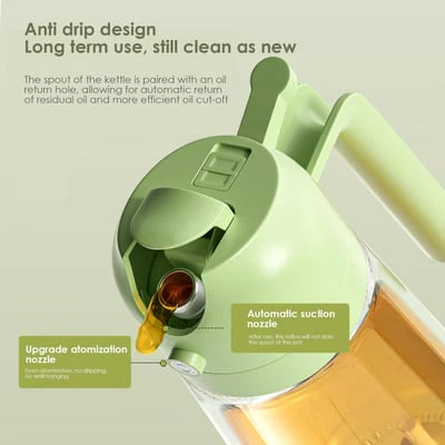 ✨💕Pulvérisateur et distributeur d'huile en verre 2 en 1/-600ml - Image 7