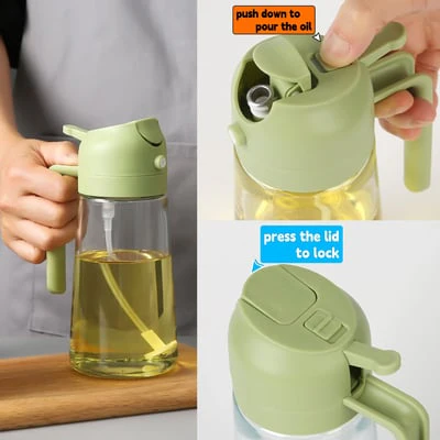 ✨💕Pulvérisateur et distributeur d'huile en verre 2 en 1/-600ml - Image 9