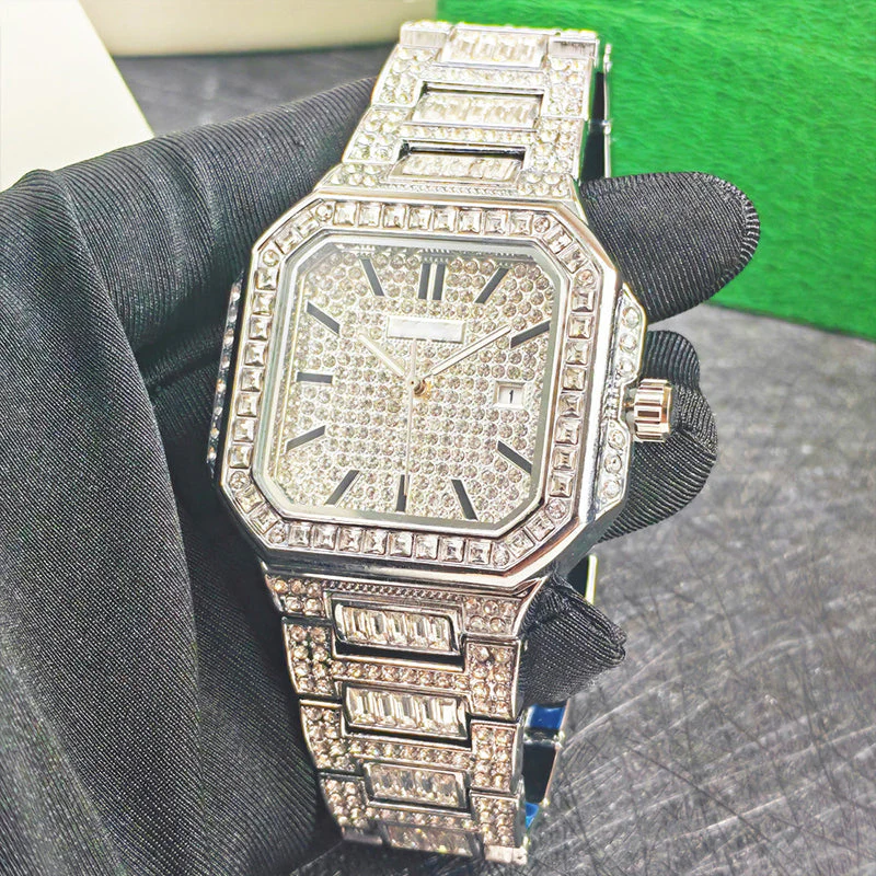 📢📢50% de réduction ! ⏰❤️Meilleur cadeau❤️Montre carrée en strass - Image 3