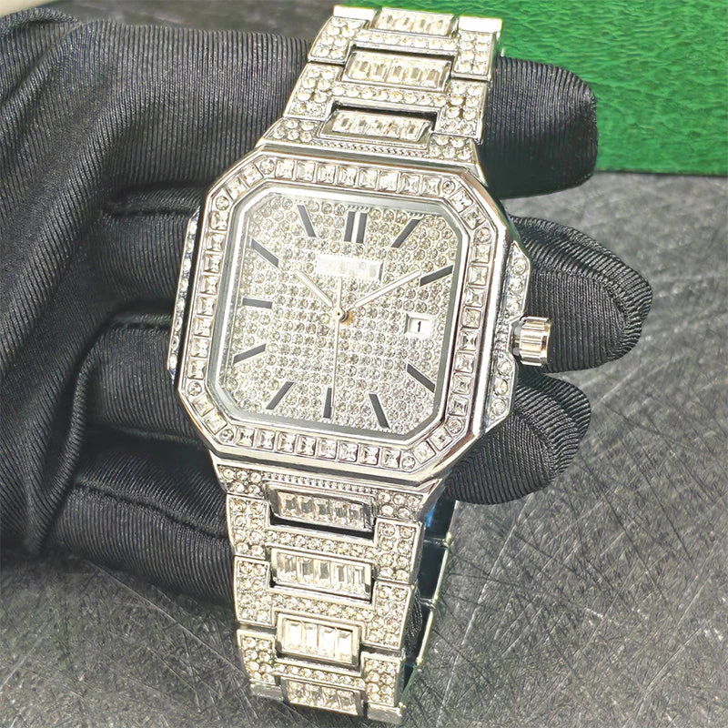 📢📢50% de réduction ! ⏰❤️Meilleur cadeau❤️Montre carrée en strass - Image 4