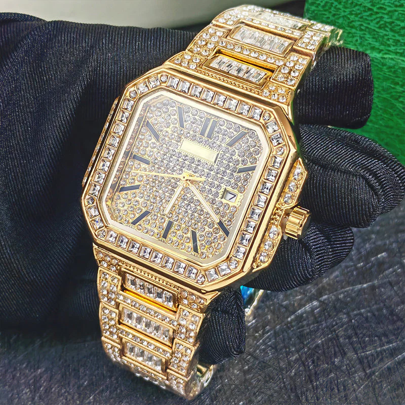 📢📢50% de réduction ! ⏰❤️Meilleur cadeau❤️Montre carrée en strass - Image 5