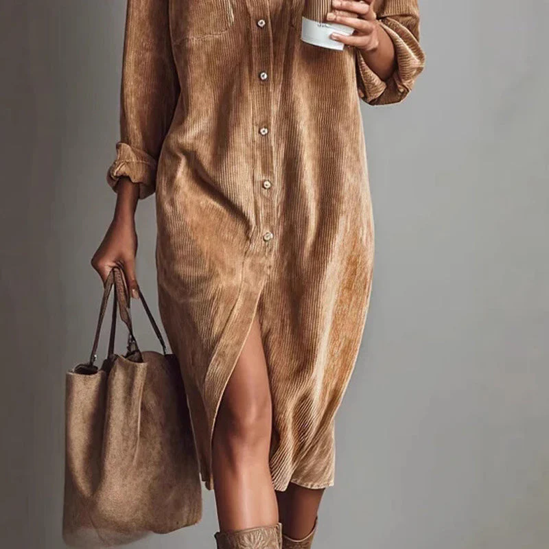 đąđą 52% DE RĂDUCTION ! âšRobe chemise dĂ©contractĂ©e pour femmes - Image 4
