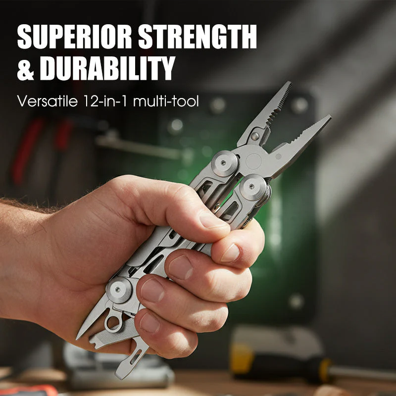 🔧 Pince multifonction 12-en-1 – L’outil de poche indispensable pour le camping, les réparations et les urgences ! - Image 3
