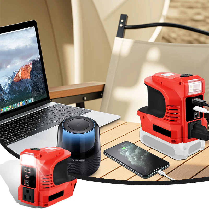 🔌【Smart Powerbank】Mini convertisseur DC/AC - 220W powerbank portable ! ⚡ Convient pour les voitures, les camping-cars, l'utilisation en extérieur et les maisons d'été