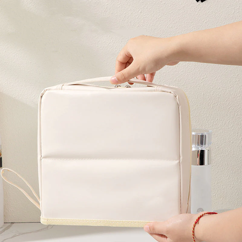 📢📢50 % de réduction !! ⏰Trousse à cosmétiques élégante à compartiments – Style minimaliste, rangement intelligent et ultra-pratique ✨ - Image 7