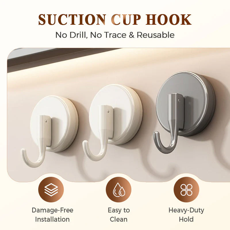 📢📢5 achetés, 5 offerts⏰Crochet à ventouse - Sans perçage, sans traces et réutilisable