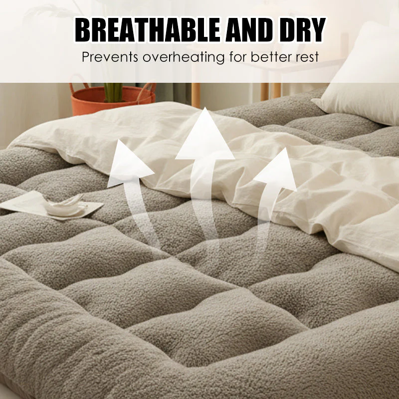 📢📢50% de réduction ! ⏰Surmatelas Épais et Chaud - Confort Ergonomique, Housse Respirante, Strapes Anti-Glisse ❄️🛏️ - Image 4