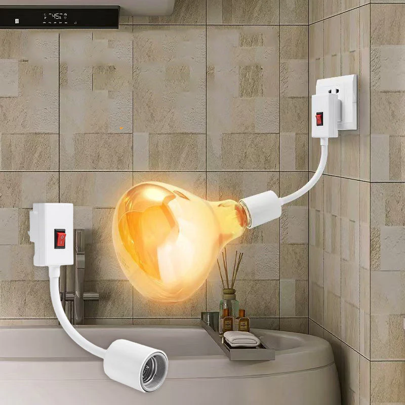 📢📢 Vente flash⚡ : se termine dans 3 heures ! ⏰⏰Douille de lampe de salle de bain haute puissance avec interrupteur