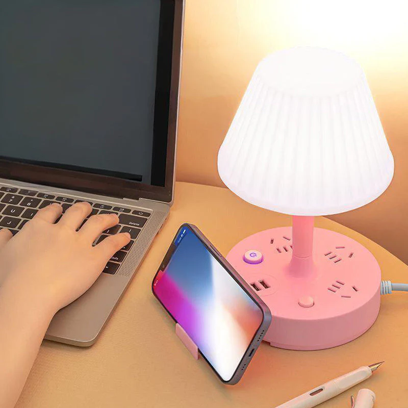 🔥✨Lampe de table avec port USB et prise électrique - Image 2