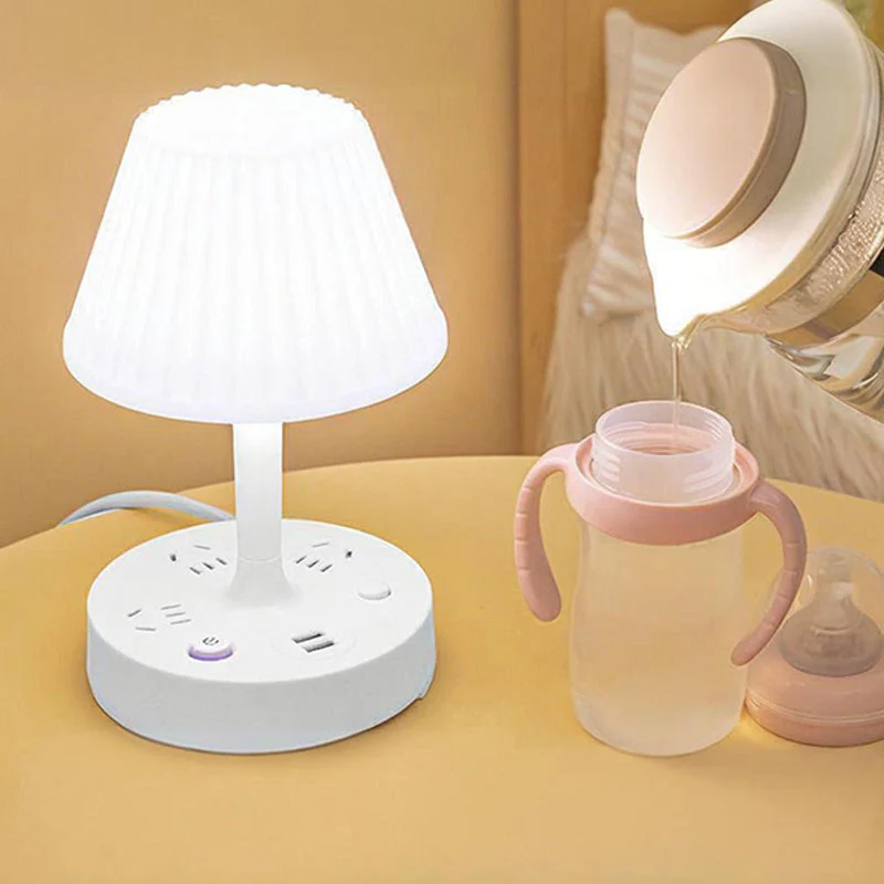 🔥✨Lampe de table avec port USB et prise électrique - Image 3