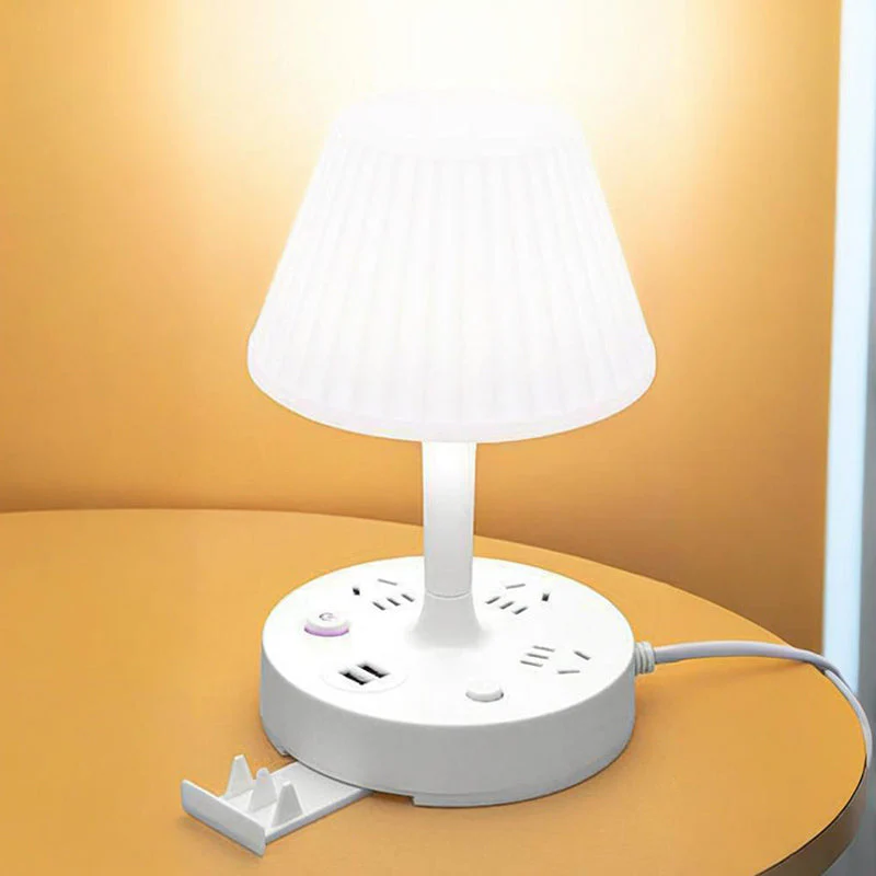 🔥✨Lampe de table avec port USB et prise électrique - Image 4