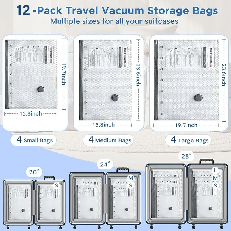 📢📢50 % de réduction !! ⏰ Set de sacs de compression sous vide sans fil pour le voyage - Image 3