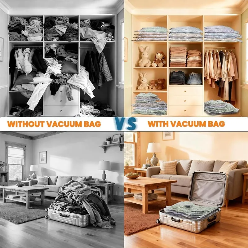 📢📢50 % de réduction !! ⏰ Set de sacs de compression sous vide sans fil pour le voyage - Image 9