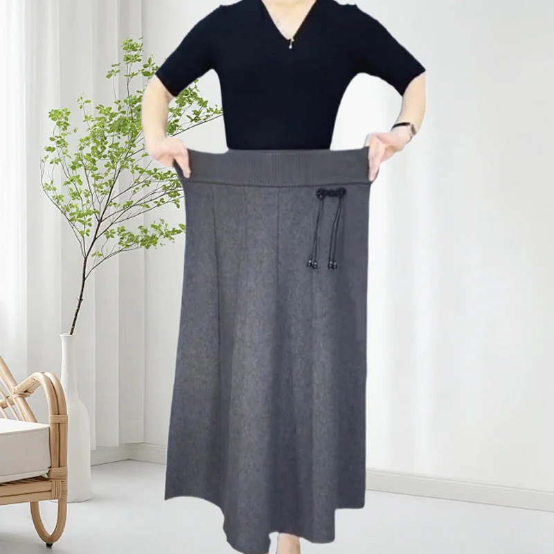 ❄️Remise saisonnière 50%🍂Jupe Longue Épaisse Taille Haute Élastique pour Femme - Image 4