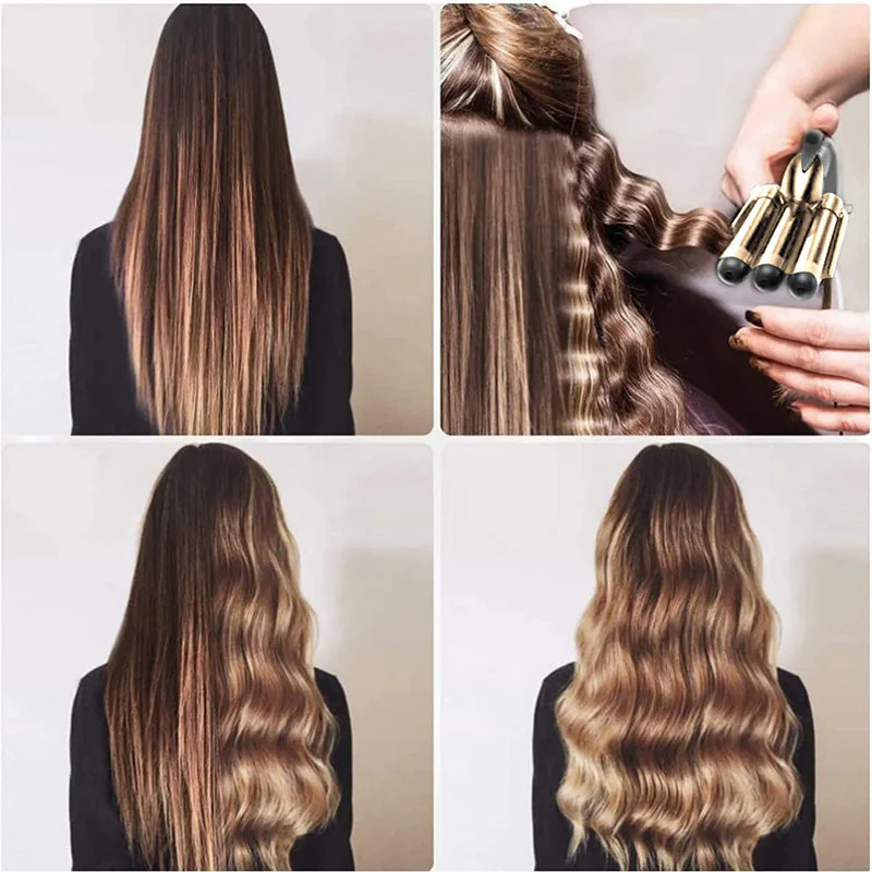 👧50% de réduction pour une durée limitée✨🔥3-Barrel Curling Iron avec température réglable - Image 2