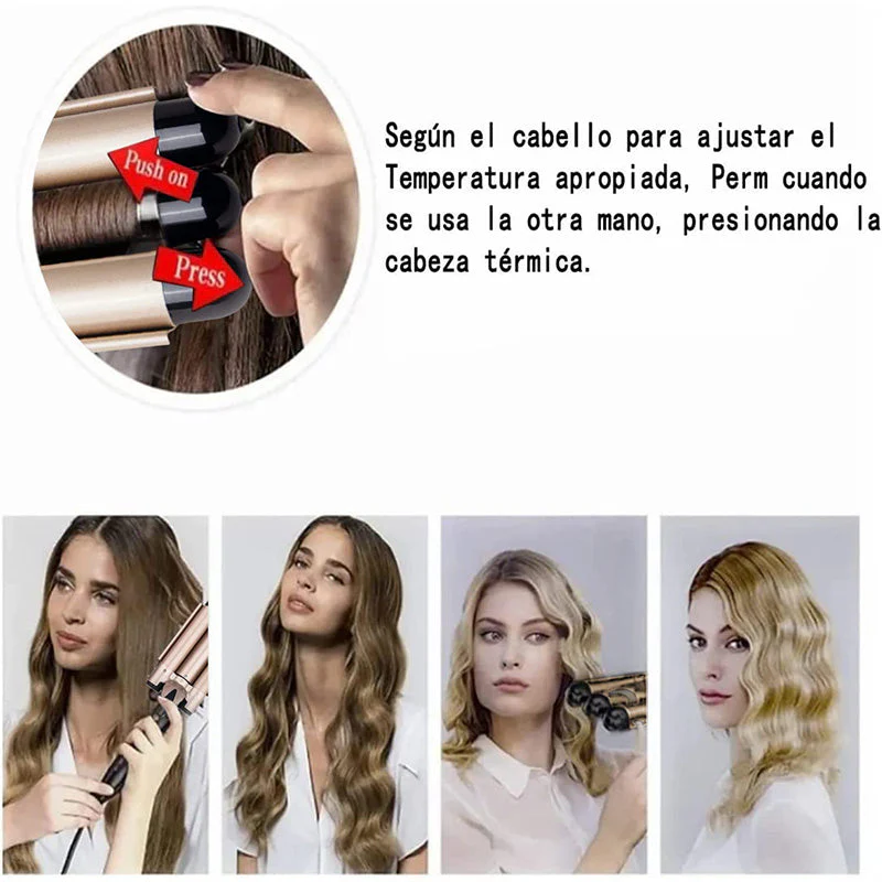👧50% de réduction pour une durée limitée✨🔥3-Barrel Curling Iron avec température réglable - Image 4
