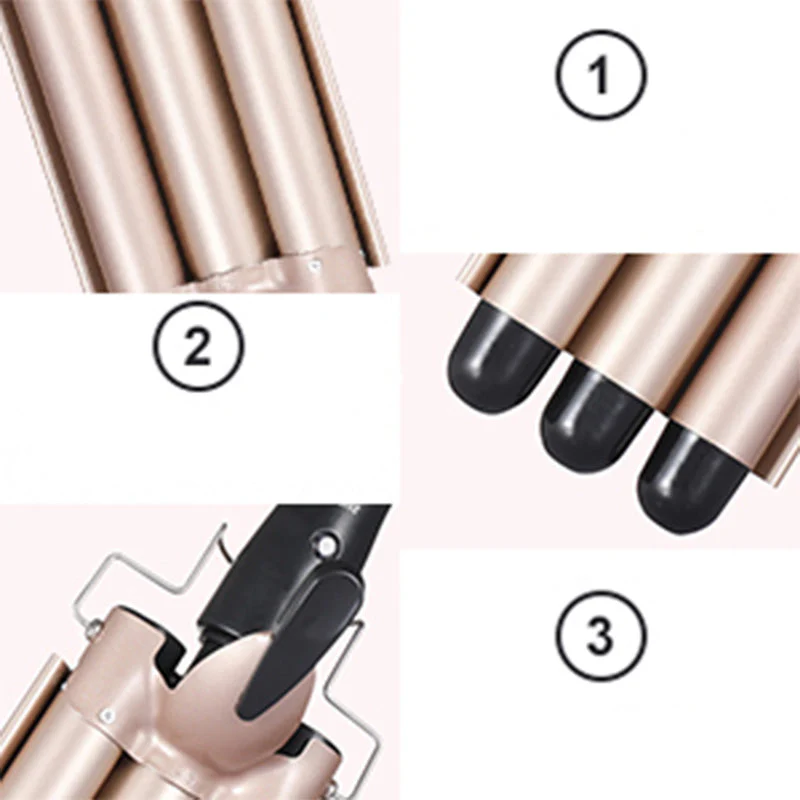 👧50% de réduction pour une durée limitée✨🔥3-Barrel Curling Iron avec température réglable - Image 5