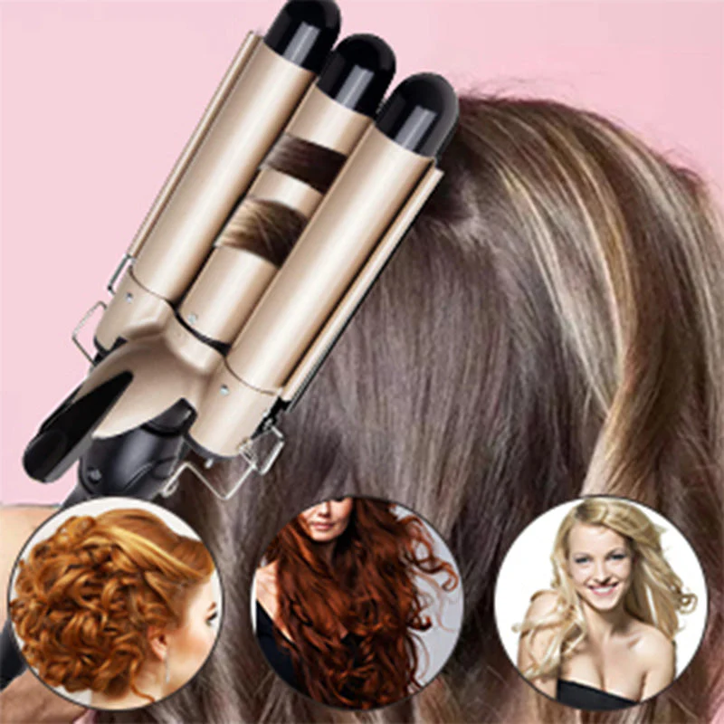 👧50% de réduction pour une durée limitée✨🔥3-Barrel Curling Iron avec température réglable - Image 7