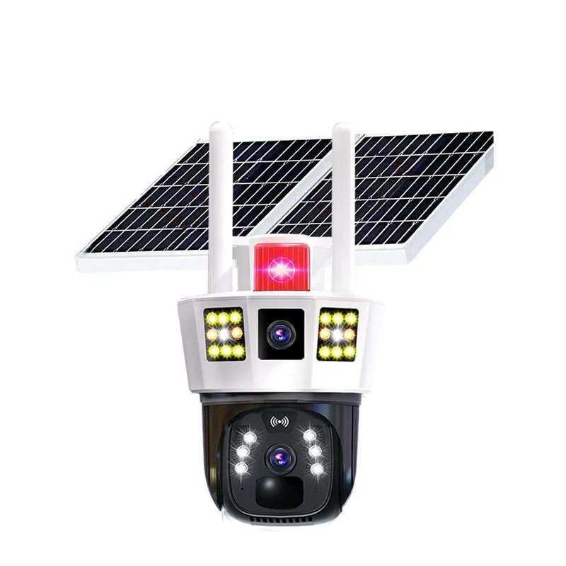 🔥vente à chaud🔥Caméra de surveillance solaire intelligente à 360° avec moniteur à triple écran - Image 11